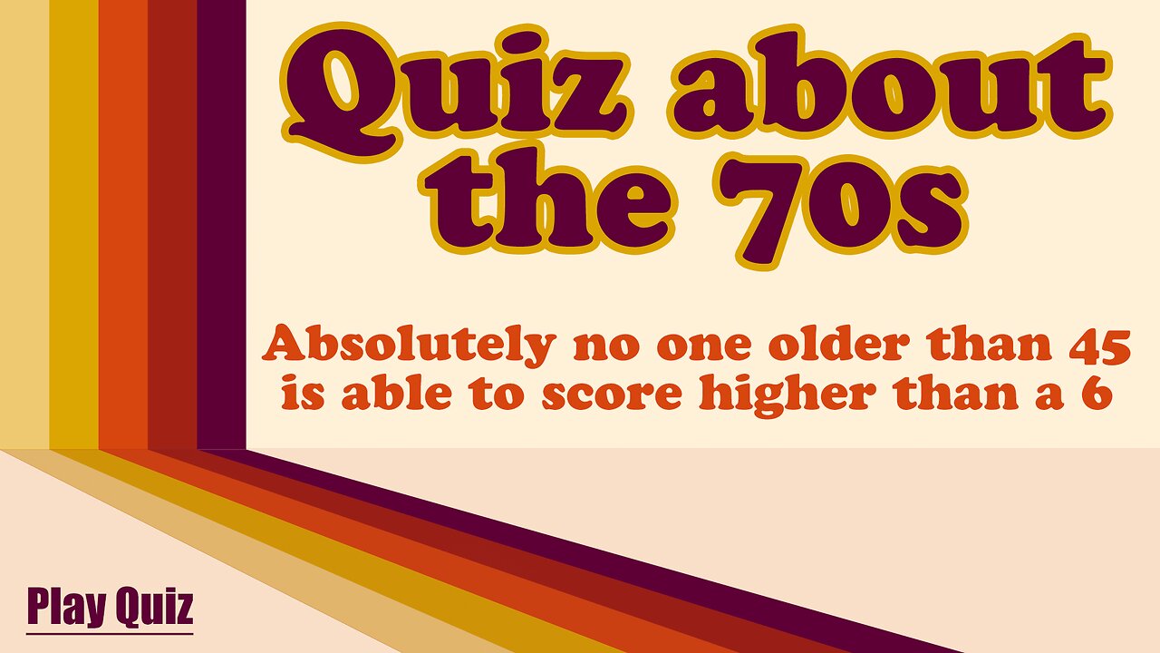 Quiz About The Seventies