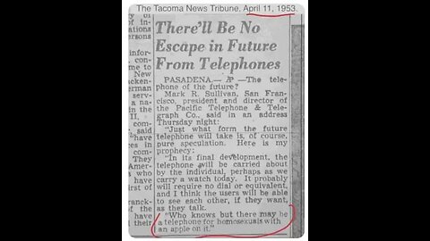 "Exploring the Future Vision of 1953: Unveiling the Prophecies about Telephony"