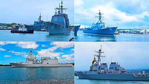 Warships Set Sail for RIMPAC 2024 - USS Frank E. Petersen Jr. etc.