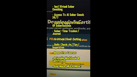 SoberSuccess AI: 11-Pillar Program Of Action! 📲 #AddictionRecovery #StaySober #StopDrinking