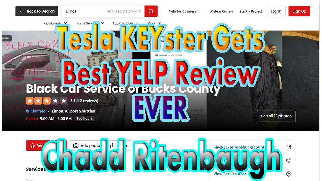 Chadd Ritenbaugh Gets Best YELP Review Ever - Tesla KEYster Arrested