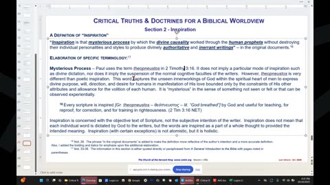 The Reliability of the Bible - Inspiration