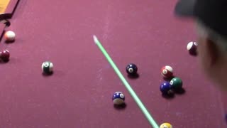5 BALL BANK AROUND THE CORNER TO THE SIDE POCKET!