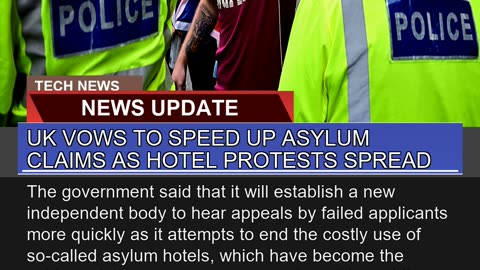 UK Vows to Speed up Asylum Claims as Hotel Protest