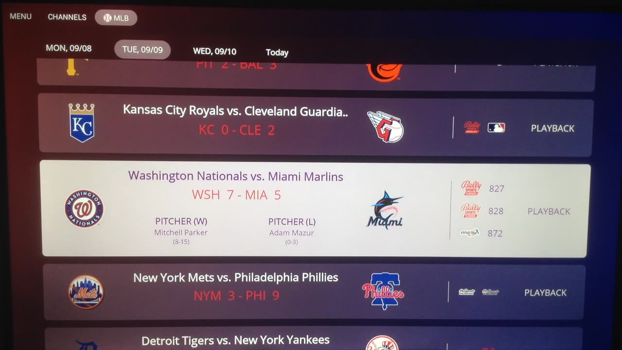 Using the New MLB Tab on Heat Live vSeeBox