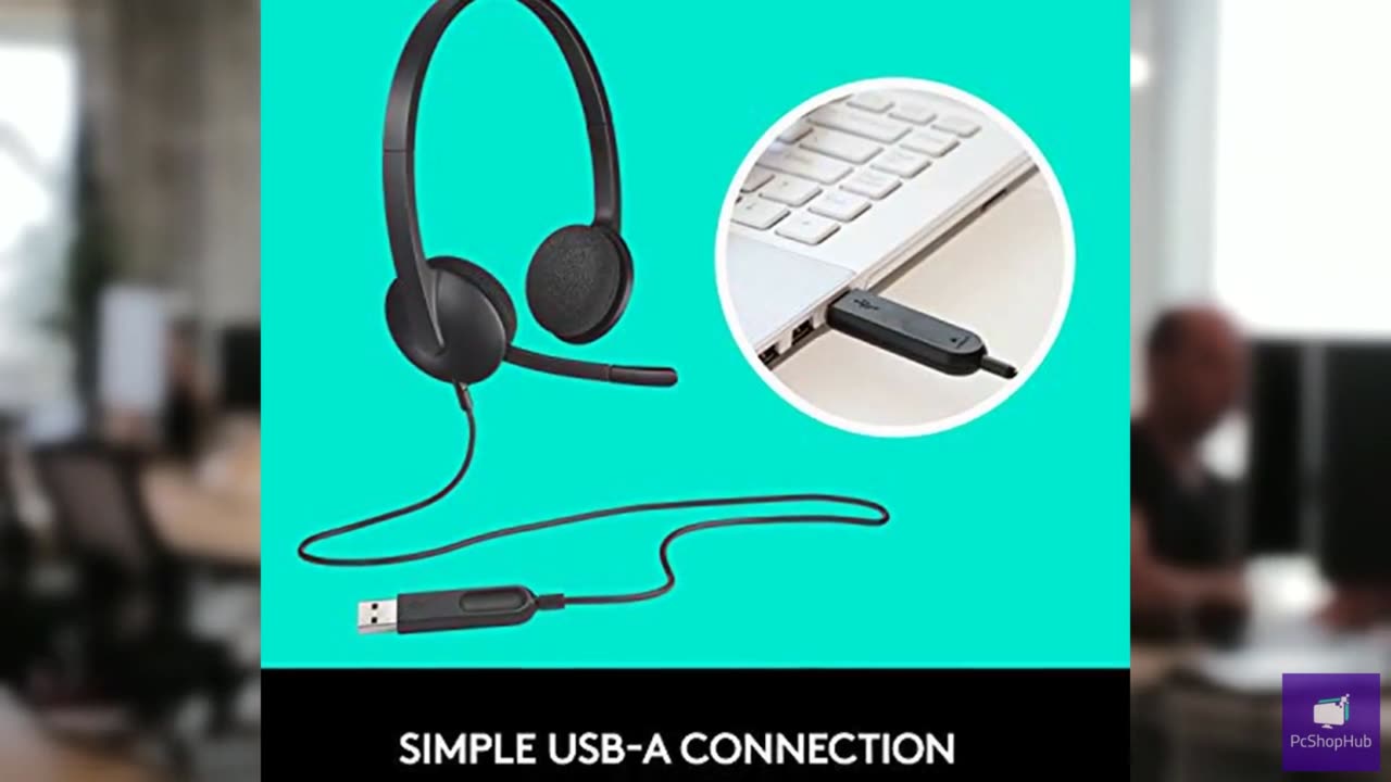 Logitech USB Headset H340, Stereo, USB Headset for Windows and Mac - Black