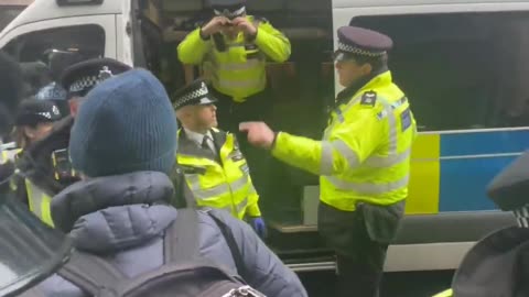 More images of mannequin arrest. There were more than 20 police officers present.