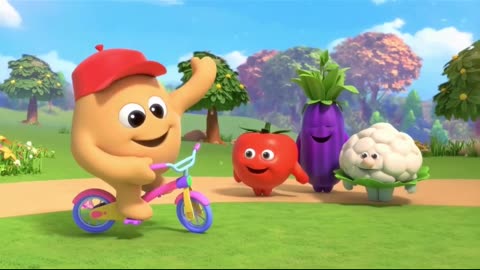 Aaloo Miya Rhyme | Cute Veggie Friends Song | Kids Fun