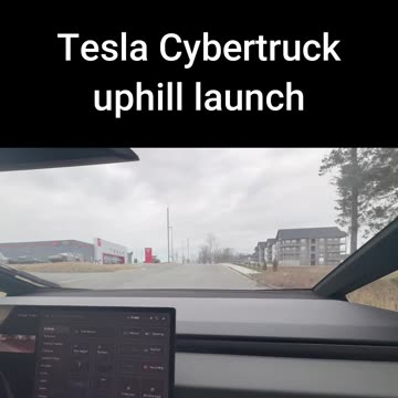 Short - Cybertruck uphill speed launch