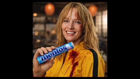 Someone took a piece of Mentos from "The Bride" without asking.