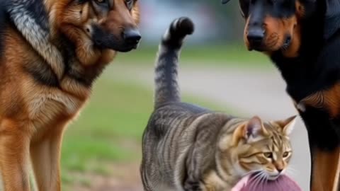 The cat solves all problems