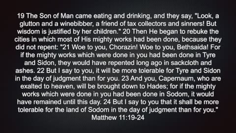 Matthew 11:19-24 PODCAST