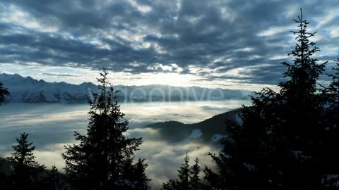 Dreamy Mountains Landscape In The Evening By StockHunter