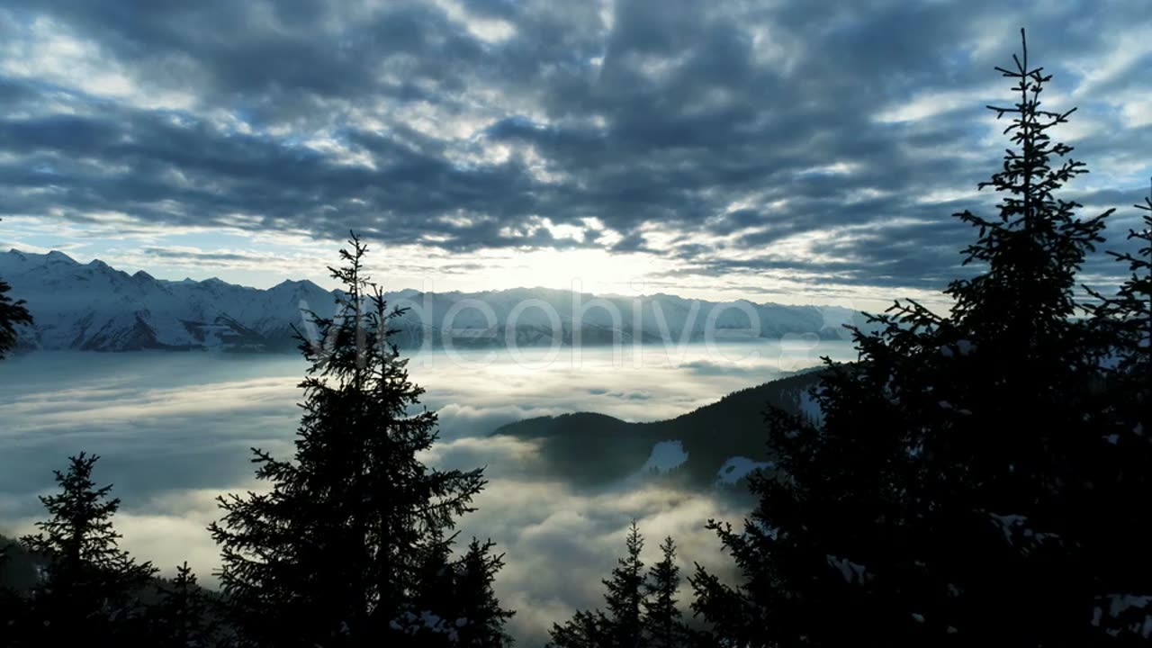 Dreamy Mountains Landscape In The Evening By StockHunter