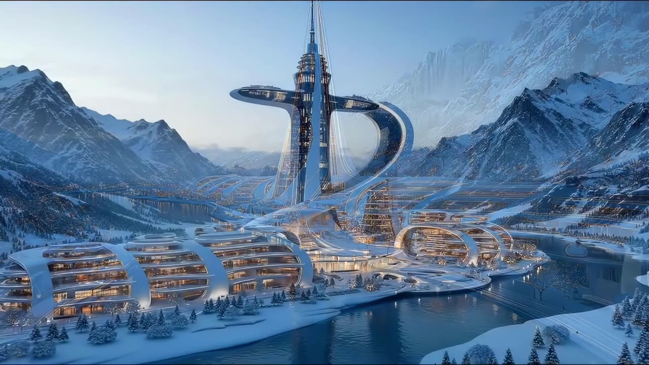 This Is Christmas in 2080 — Silent, Sustainable, and Full of Light | AI Winter Utopia