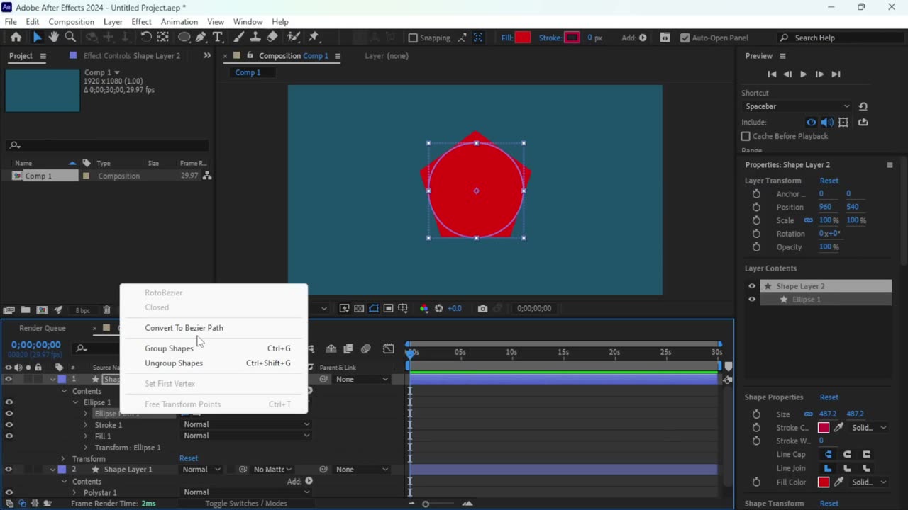 Create Smooth Shape Morphing Animation in After Effects