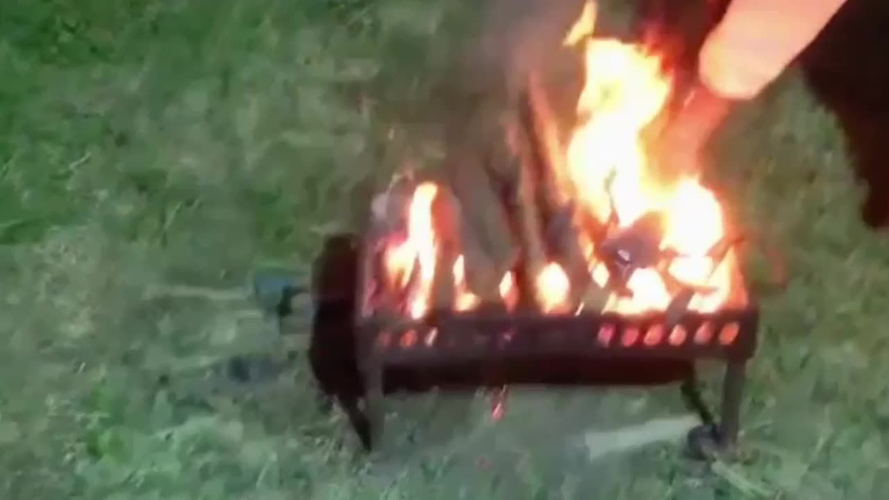 Drone Battery Fails Mid-Air While Capturing Barbecue Fire Close-Up