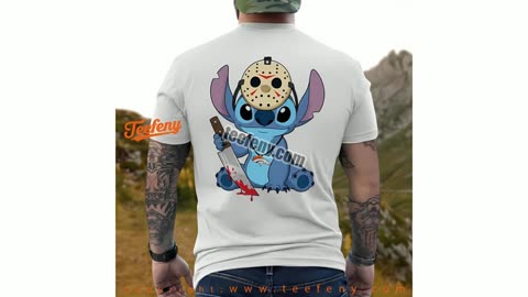 Denver Broncos Stitch Jason Halloween Shirt Vintage