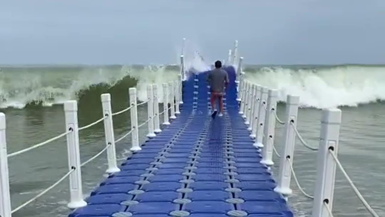 homemade floating bridge
