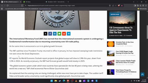 WORLD ECONOMIC ORDER IS EXPERIENCING A MAJOR RESET