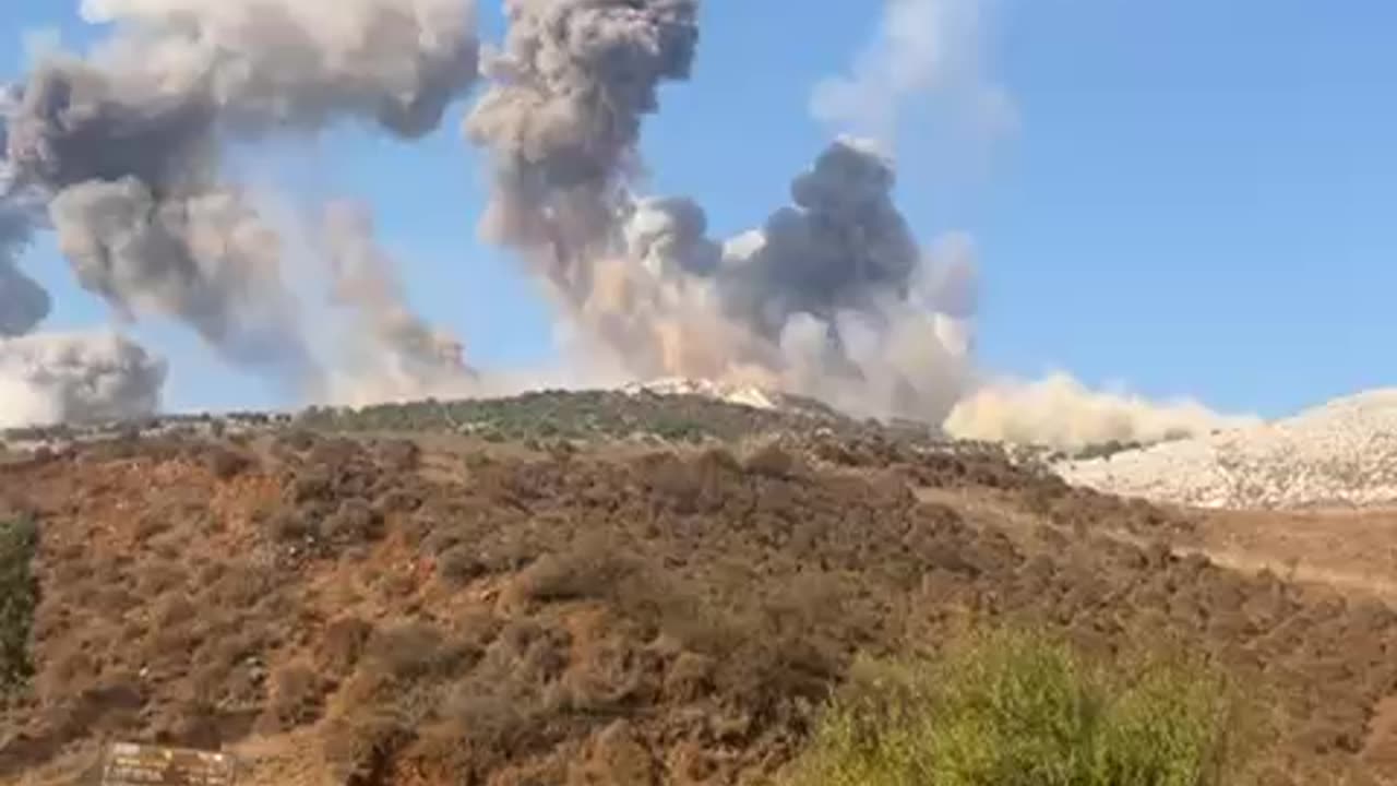 Unusual powerful strikes in southern Lebanon.