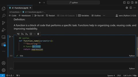 5.1 Getting Started With Functions Krish Naik ML