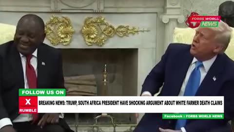 President Trump and S. Africa's president spar over White farmer's genocide