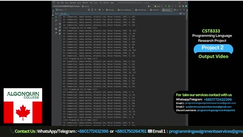 Student Work (Project) | CST8333 Project 2 - Programming Language Research | Algonquin College