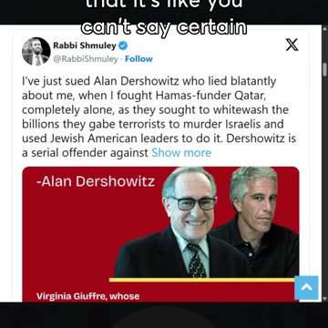 ‘Rabbi Butt Plug’ Sues Alan Dershowitz over Qatari Funding Allegations