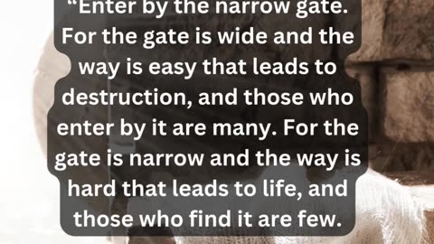 Journey of faith and spiritual growth Matthew 7:12-14 Daily Bible Verse