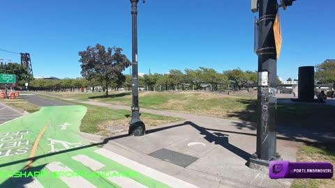 Portland IRL Electric Scooter Ride Ausom L2 Max Downtown