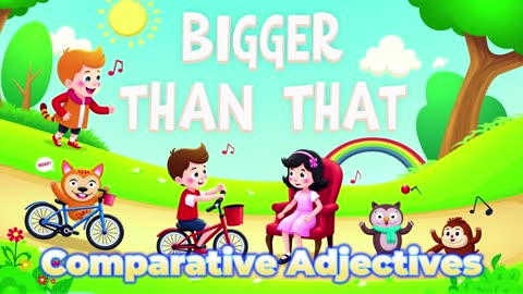 BIGGER THAN THAT! – Canción Educativa en Inglés sobre Comparativos (Vídeo Karaoke con IA)