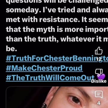 Re-open the investigation of the Death of Chester Bennington he deserves that much