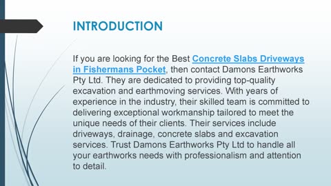 Best Concrete Slabs Driveways in Fishermans Pocket