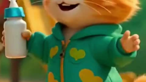Cute Cat Dancing And Drinking milk