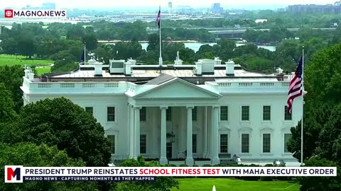 🇺🇸 President Trump Revives School Fitness Test with MAHA Executive Order at The White House [LIVE]