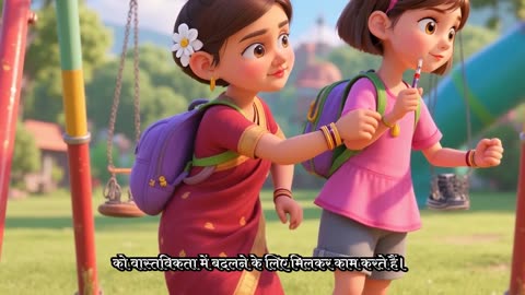 ek bandar uske aangan me aaya aur roti ch heen kar ped par chadh gay
