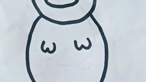 One circle one circle one big circle drawing challenge #shorts #pig