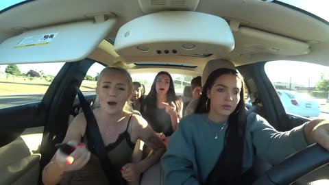 Mercedes Drive Crashes Girls Twerking in USA Traffic