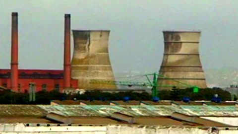 Athlone Power Station Cooling Towers Implosion