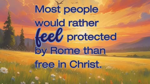 Comfort in Control or Freedom in Christ?