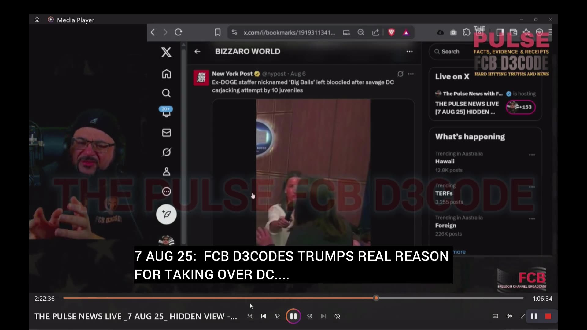 TRUMP REAL REASON FOR TAKING OVER DC