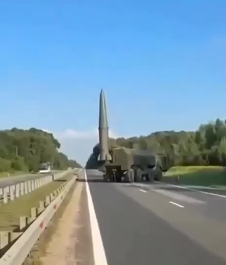Russians Practice Launching Iskander Missiles from Kaliningrad Highway
