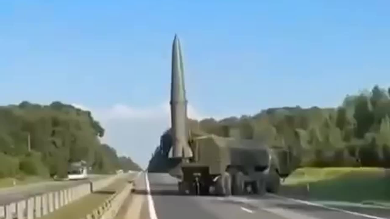 Russians Practice Launching Iskander Missiles from Kaliningrad Highway