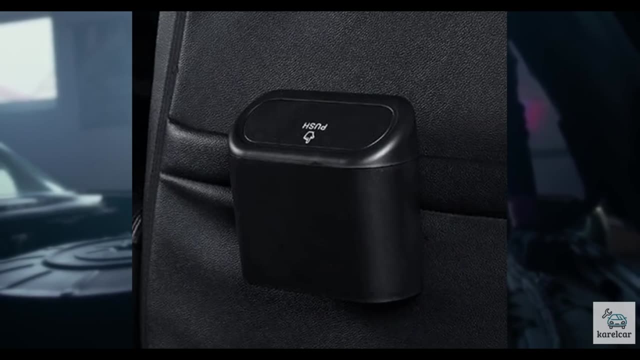 Accmor Car Trash Can with Lid, Mini Auto Dustbin Garbage Organizer with 30 Pcs