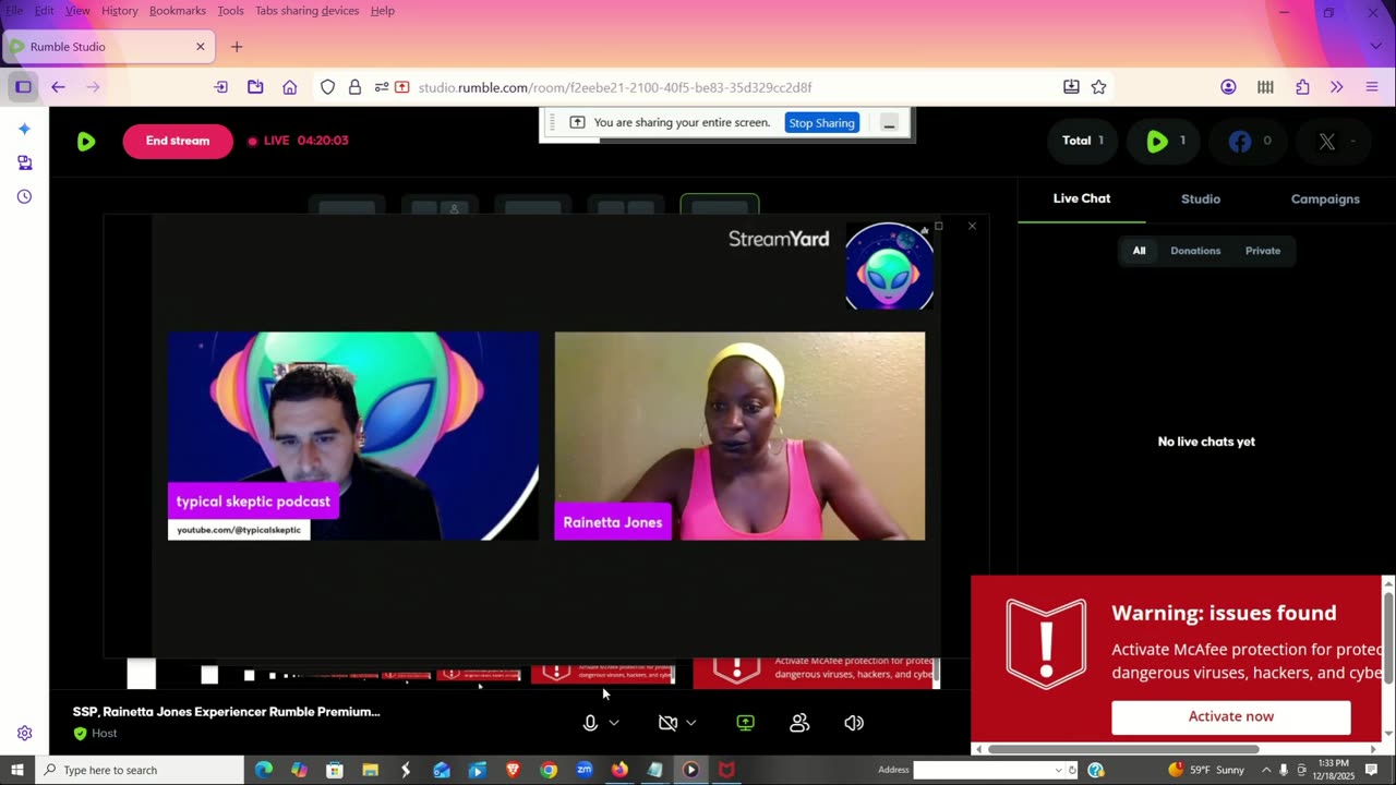 SSP, Rainetta Jones Experiencer Rumble Premium Stream - Typical Skeptic Podcast