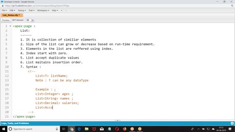 Salesforce Apex Videos-27. List-1