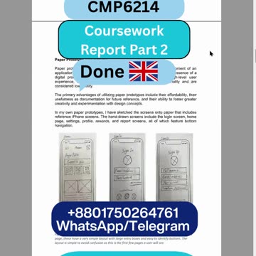 Student Work (Report)|CMP6214 Part 2 Mobile App Usability Testing | Birmingham City University