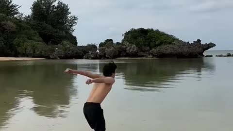Funny swimming