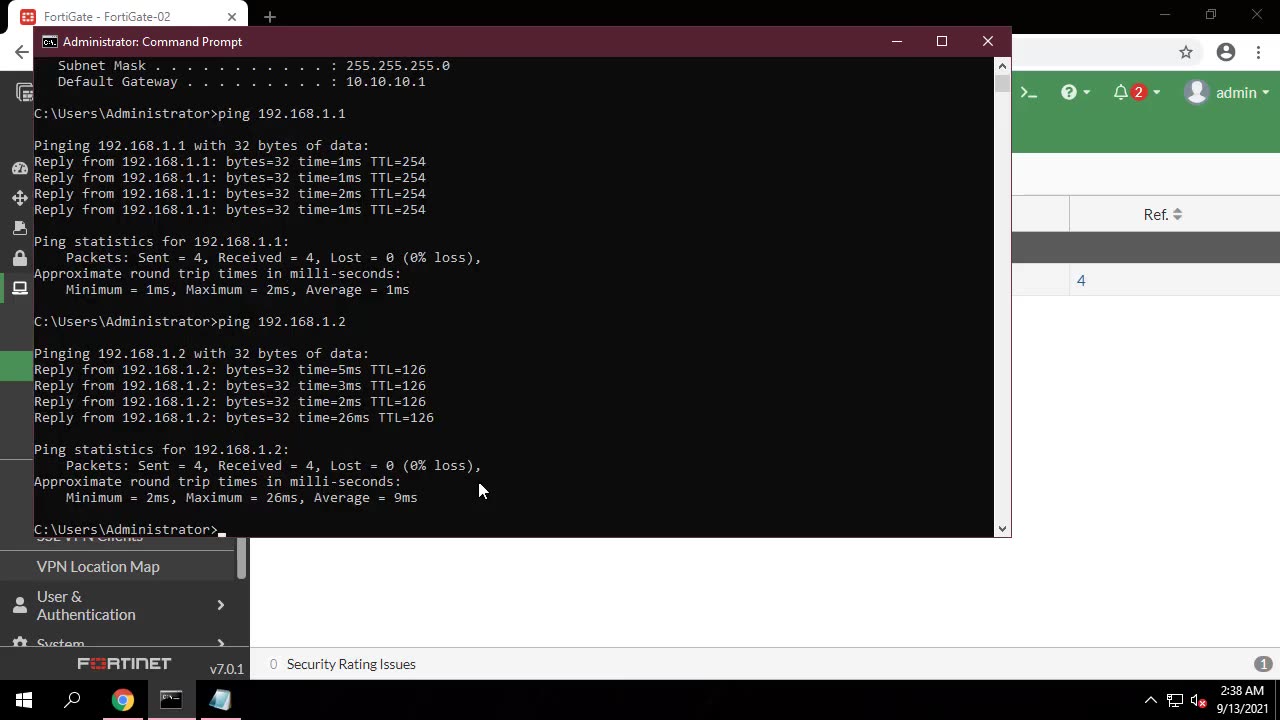 How to configure VPN site to site on Fortigate